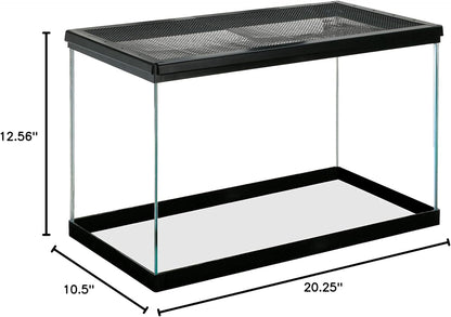 Zilla 10 Gallon Pet Reptile Starter Habitat Kit with Light and Heat for Small Desert Dwelling