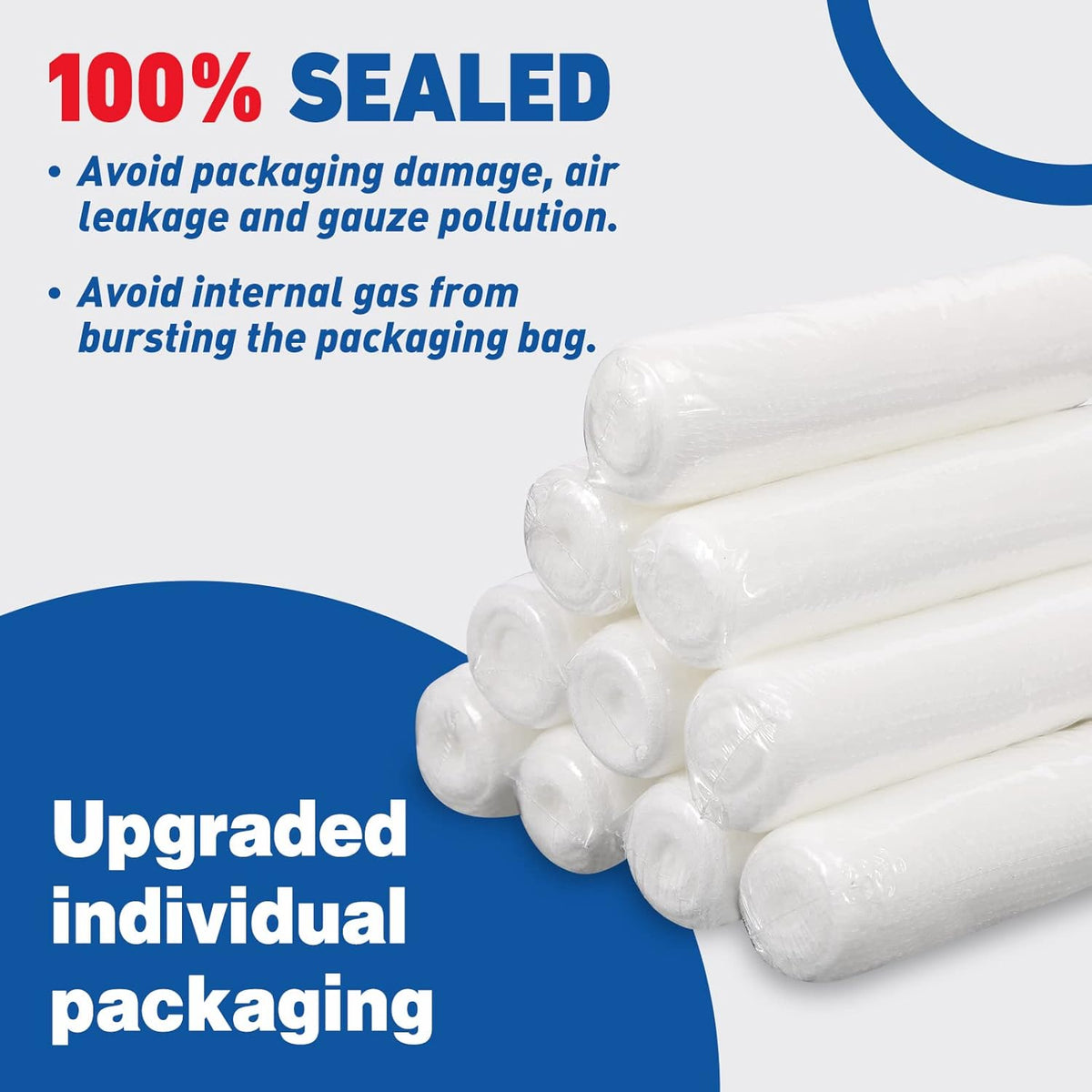 AZEN 30 Pack Gauze Rolls Bandages, 4 in x 4.1 Yards, Premium Medical Supplies & First Aid Supplies