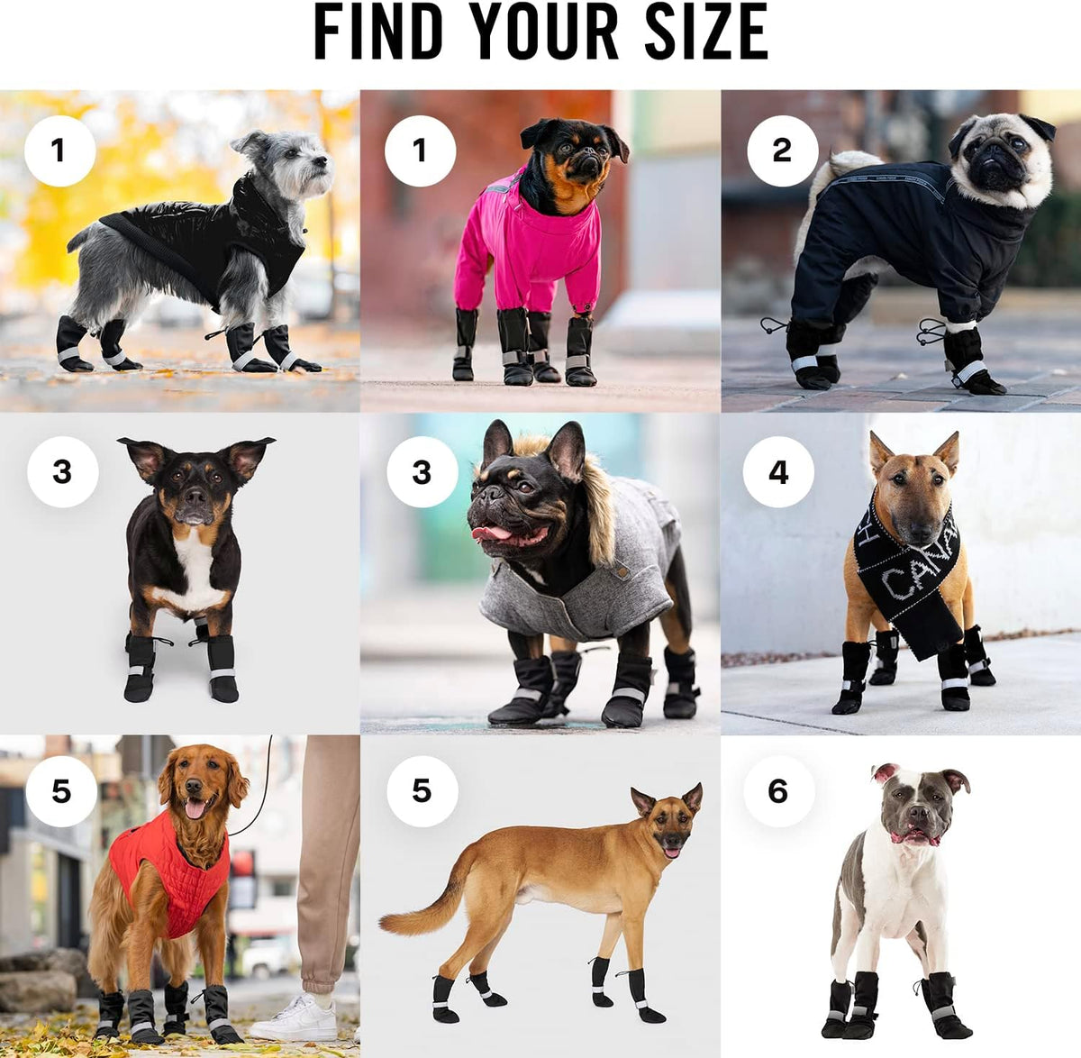 Canada Pooch Dog Winter Boots - Paw Protection, Anti-Slip Dog Shoes with Reflective Strap, Easy On