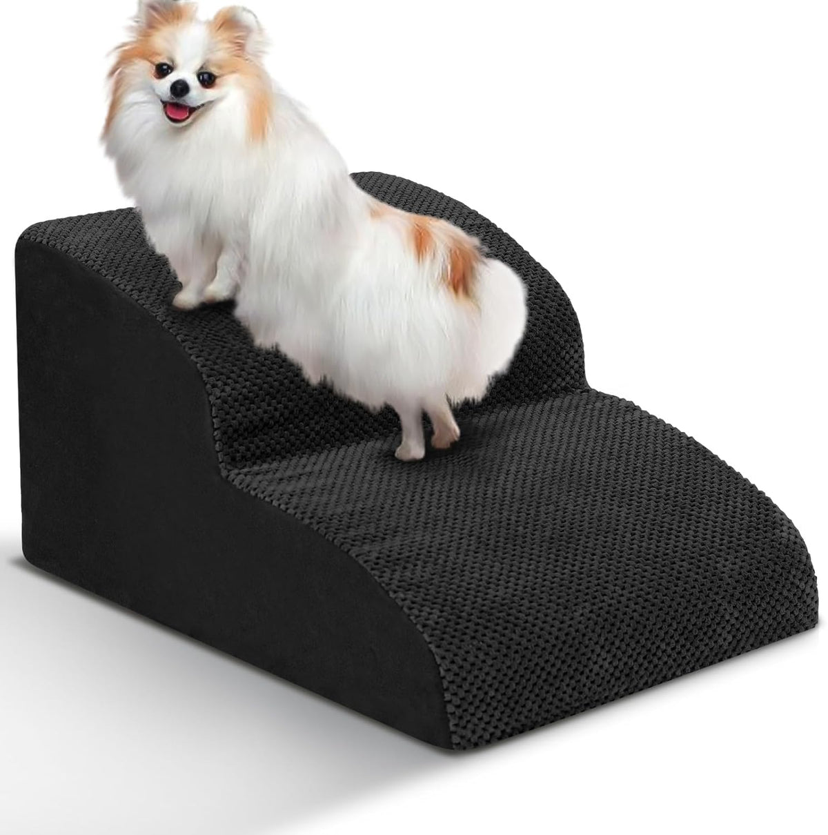Dog Stairs for Small Dogs - High Density Foam Pet Steps, Extra Wide Dog Ramp with Non-Slip Bottom