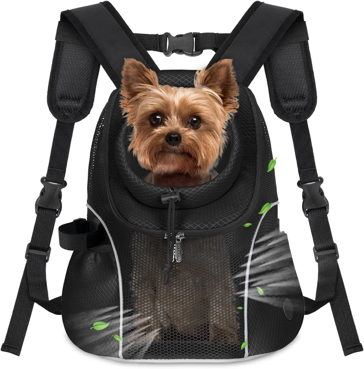 WOYYHO Pet Dog Carrier Backpack Small Dog Front Backpack Ventilated Mesh Dog Travel Back Pack with