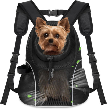 WOYYHO Pet Dog Carrier Backpack Small Dog Front Backpack Ventilated Mesh Dog Travel Back Pack with