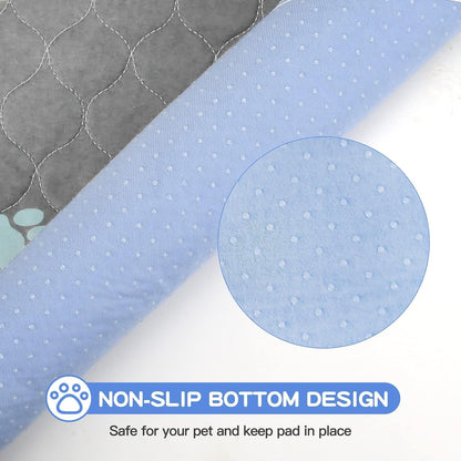 Aitmexcn Washable Puppy Dog Pee Pad, 2PCS 100% Waterproof Whelping Training Mat for Puppy/Senior
