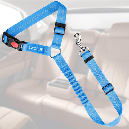BWOGUE Pet Dog Cat Seat Belts, Car Headrest Restraint Adjustable Safety Leads Vehicle Seatbelt