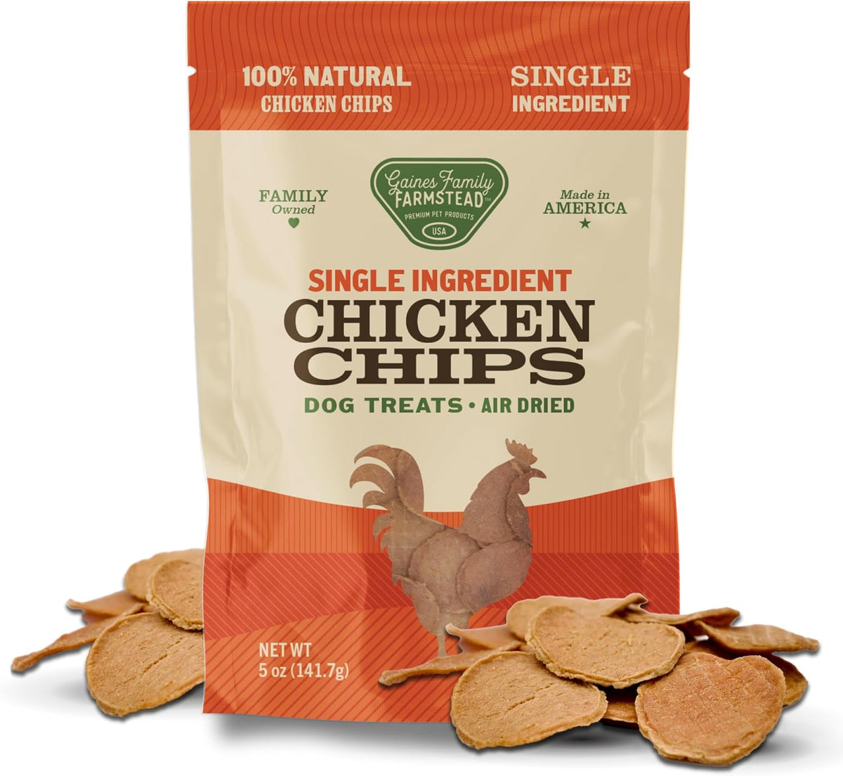 Gaines Family Farmstead Chicken Chips for Dogs – 6 oz Natural, High-Protein Dog Treats