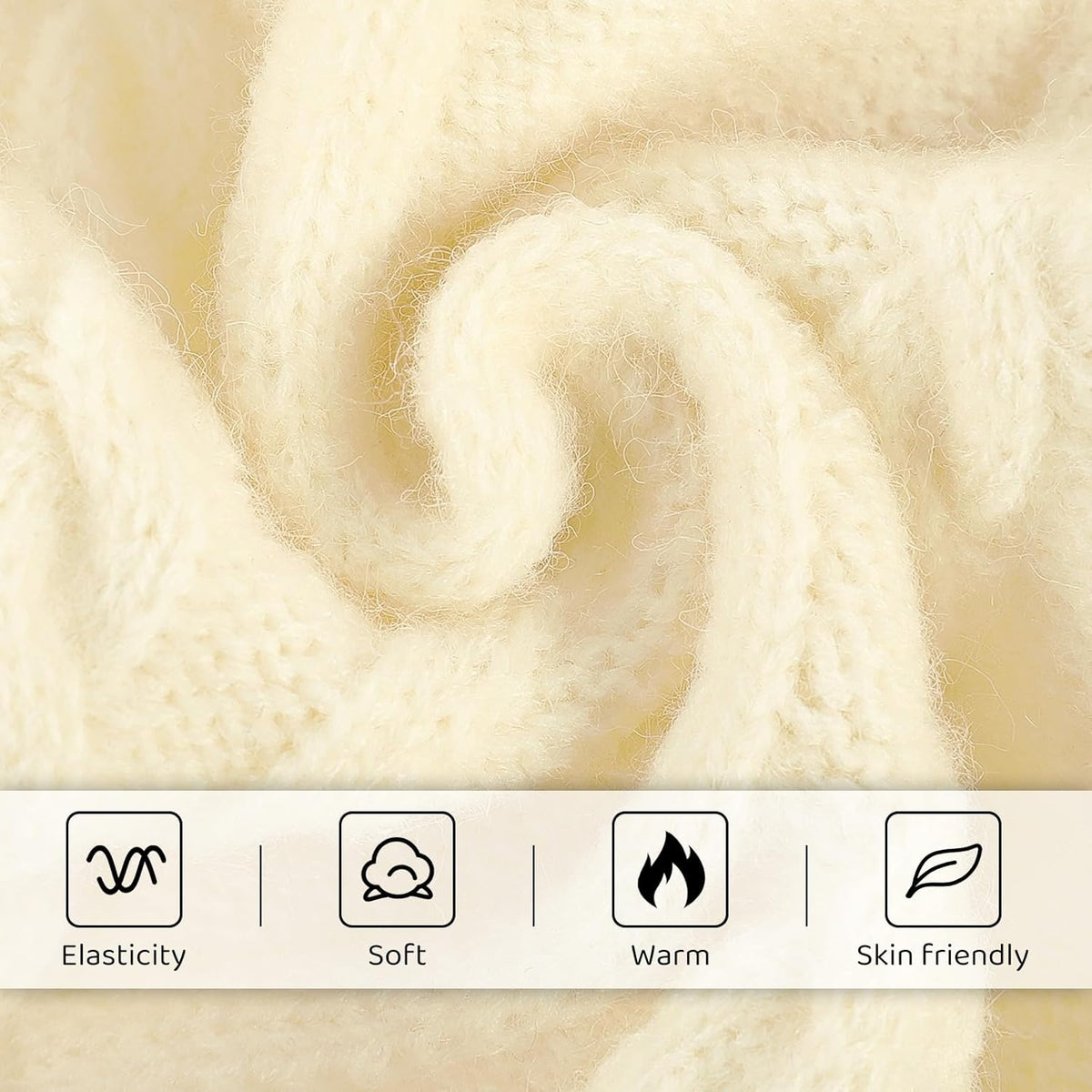 Queenmore Small Dog Pullover Sweater, Cold Weather Cable Knitwear, Classic Turtleneck Thick Warm