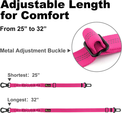 Plutus Pet Dog Seat Belt for Car, Adjustable Dog Car Harness with Carabiner Clip, Reflective Safety