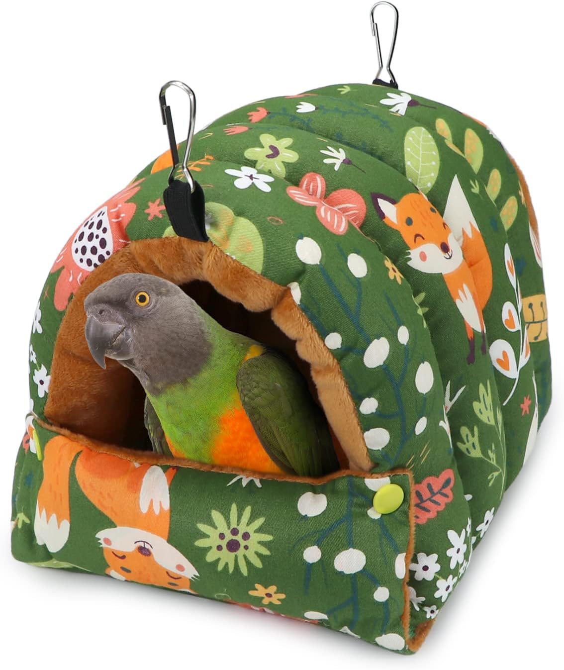 Wontee Bird Nest House Winter Warm Snuggle Hut Bird Bed Hanging Hammock for Parrots Budgies