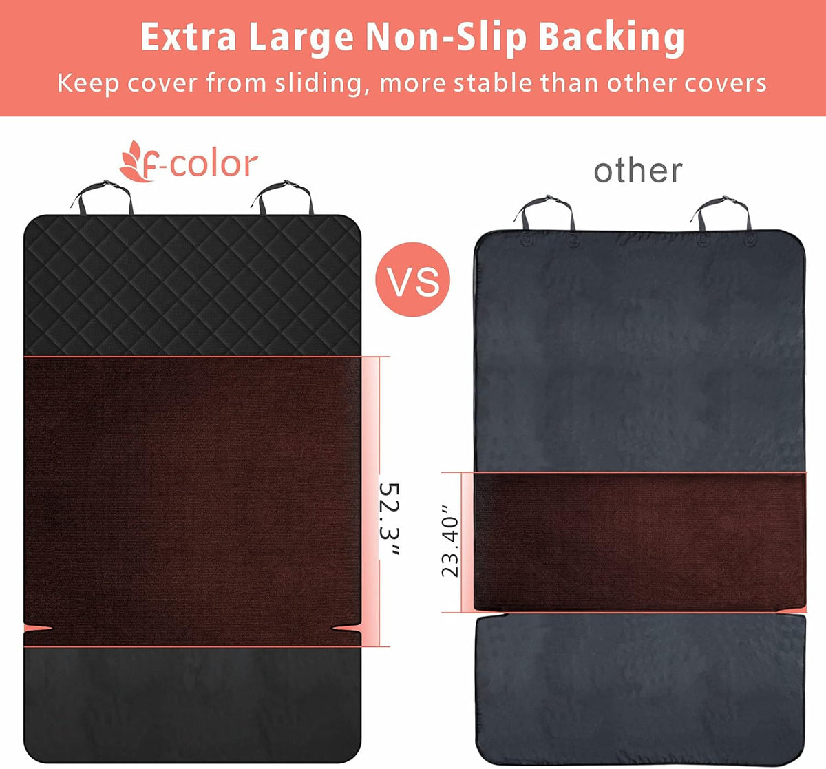 F-color SUV Cargo Liner for Dogs, Water Resistant Pet Cargo Cover Dog Seat Cover Mat for SUVs