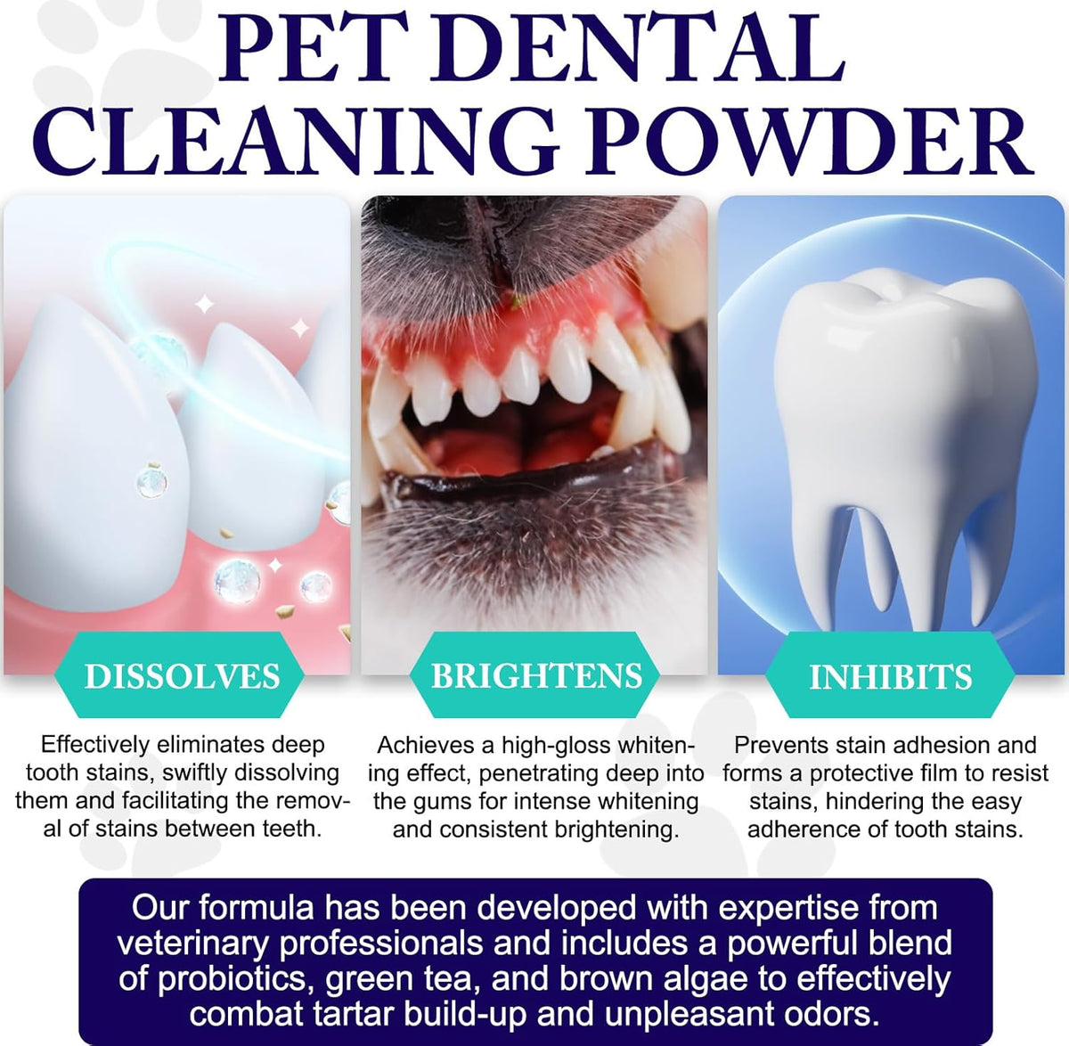 Dog Teeth Cleaning Powder - Dog Dental Powder - Plaque Off Pet Tooth Cleaning lab co - Targets
