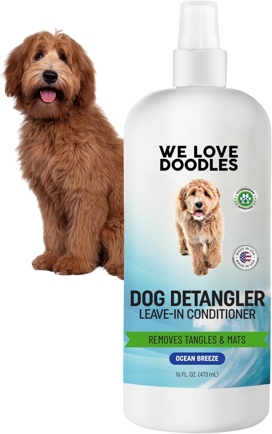 We Love Doodles Dog Detangler Spray - Leave-in Conditioner for Dogs - Dog Detangling Spray