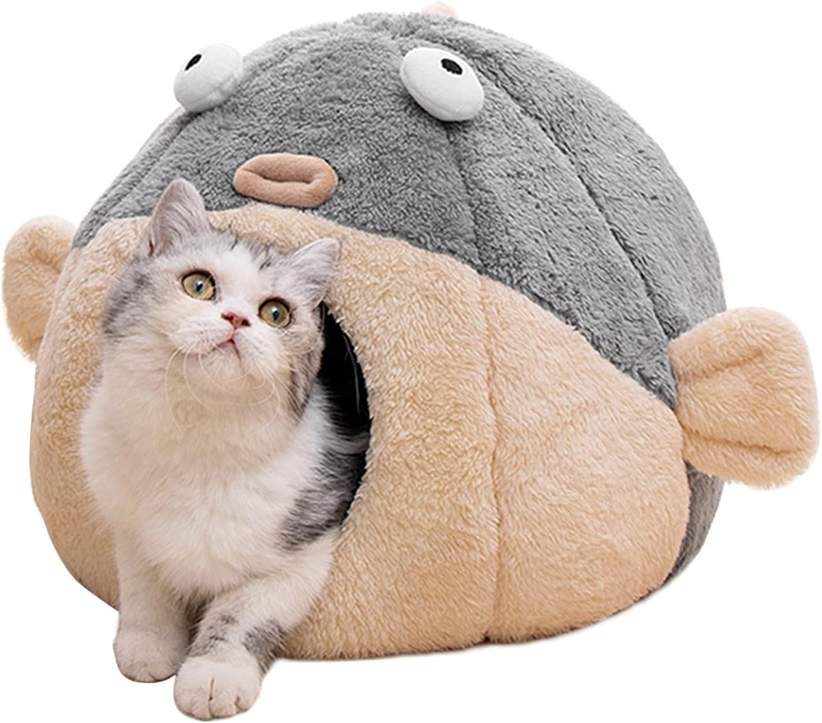 Cat Beds for Indoor Cats - Cat Bed Cave with Removable Washable Cushioned Pillow, Soft Plush