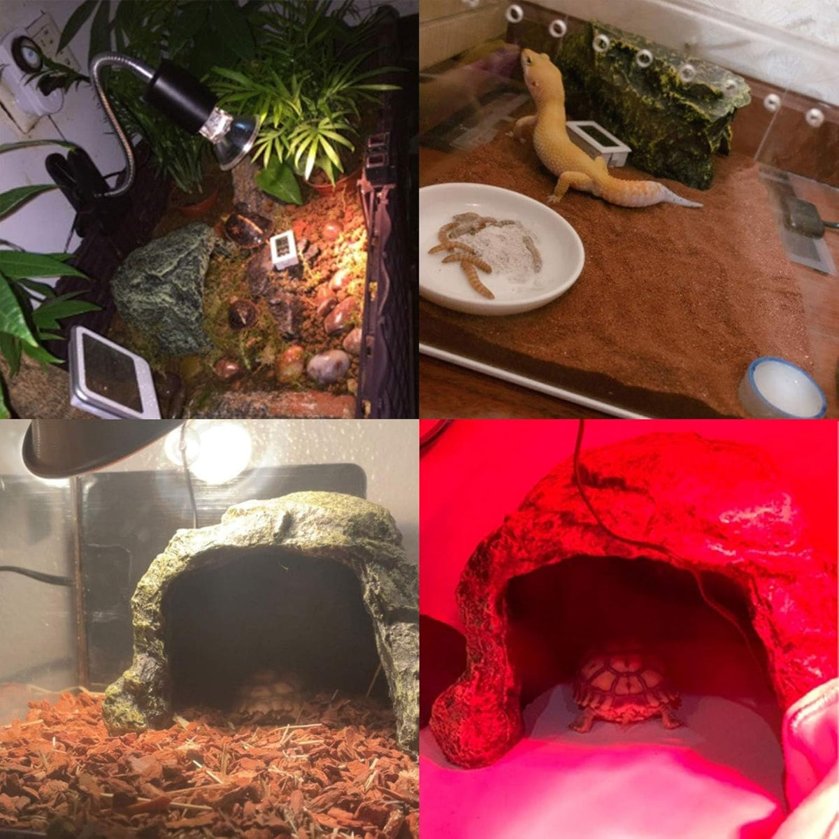 BNOSDM Reptile Hideout,Large Tortoise Hide Cave,Resin Rock,Bearded Dragon Hideaway,Turtle Basking