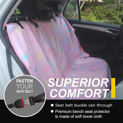 Back Seat Cover for Car Trucks Van SUV,Waterproof Rear Bench Towel Seat Covers for Dogs and