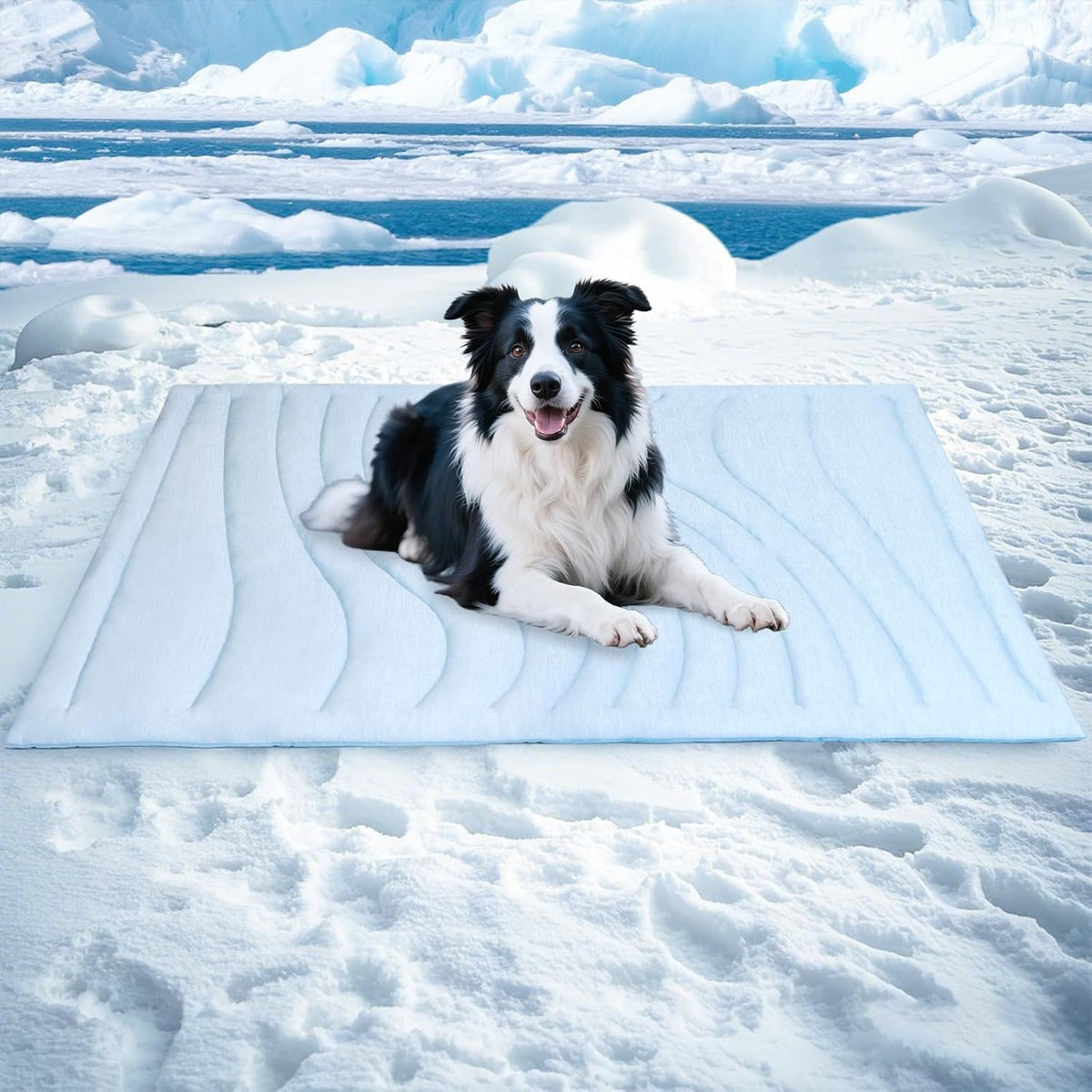 BECEMURU Dog Cooling Mat - 48" x 28" Thickening Cooling Pad Blanket for Crate, Kennel, Bed, Sofa