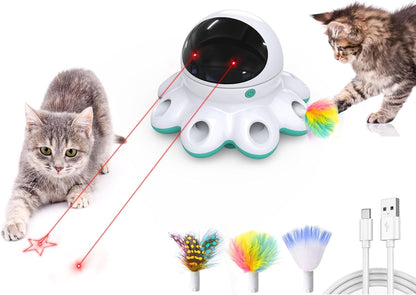 ORSDA Cat Laser Toy, 2-in-1 Interactive Automatic Motion Activated Moving 8 Holes Whack A Mole