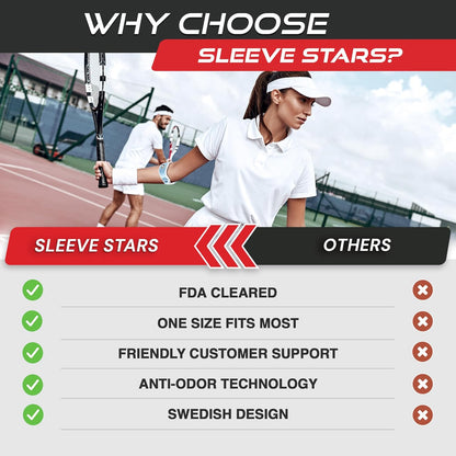 Sleeve Stars Tennis Elbow Brace for Women - Adjustable Tennis Elbow Strap, Golfers Elbow Brace for