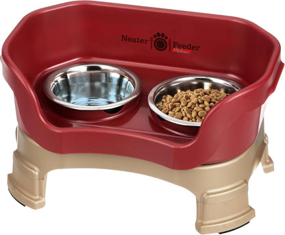 Neater Feeder Deluxe Mess Proof Cat Bowls Elevated for All Breeds – Made in USA – No Spill Raised