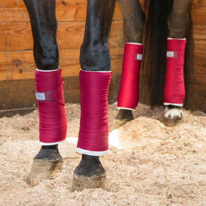 Dura-Tech Standing Wraps for Horses | Color Burgundy | Optimal Comfort & Support | Ideal for