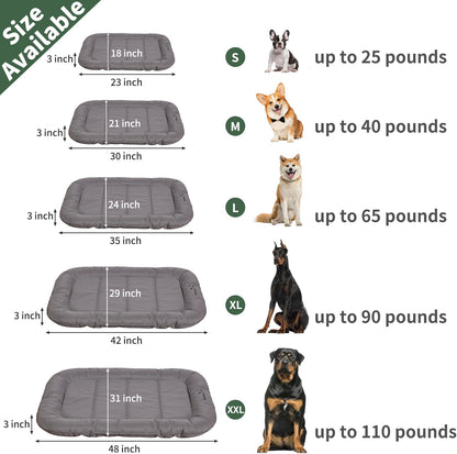 KHONSU PET Durable Dog Bed Tough and Tear Proof Dog Crate Bed, 800lbs Tear Strength PVC-Backed