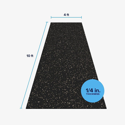 Flooring Inc's 1/4" Thick Tough Rubber Flooring Roll | Flexible Recycled Rubber Floor Mats for Home
