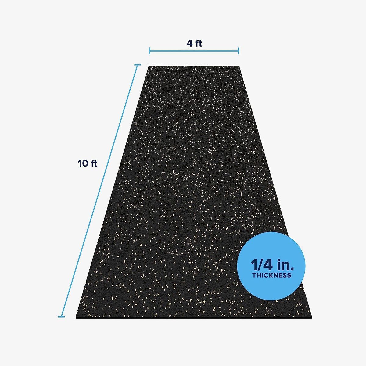 Flooring Inc's 1/4" Thick Tough Rubber Flooring Roll | Flexible Recycled Rubber Floor Mats for Home