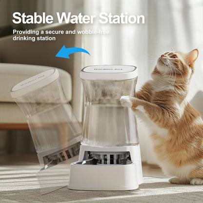 Automatic Gravity Water Dispenser for Dogs, 1Gallon Stainless Steel Water Bowl Dispenser, 100%