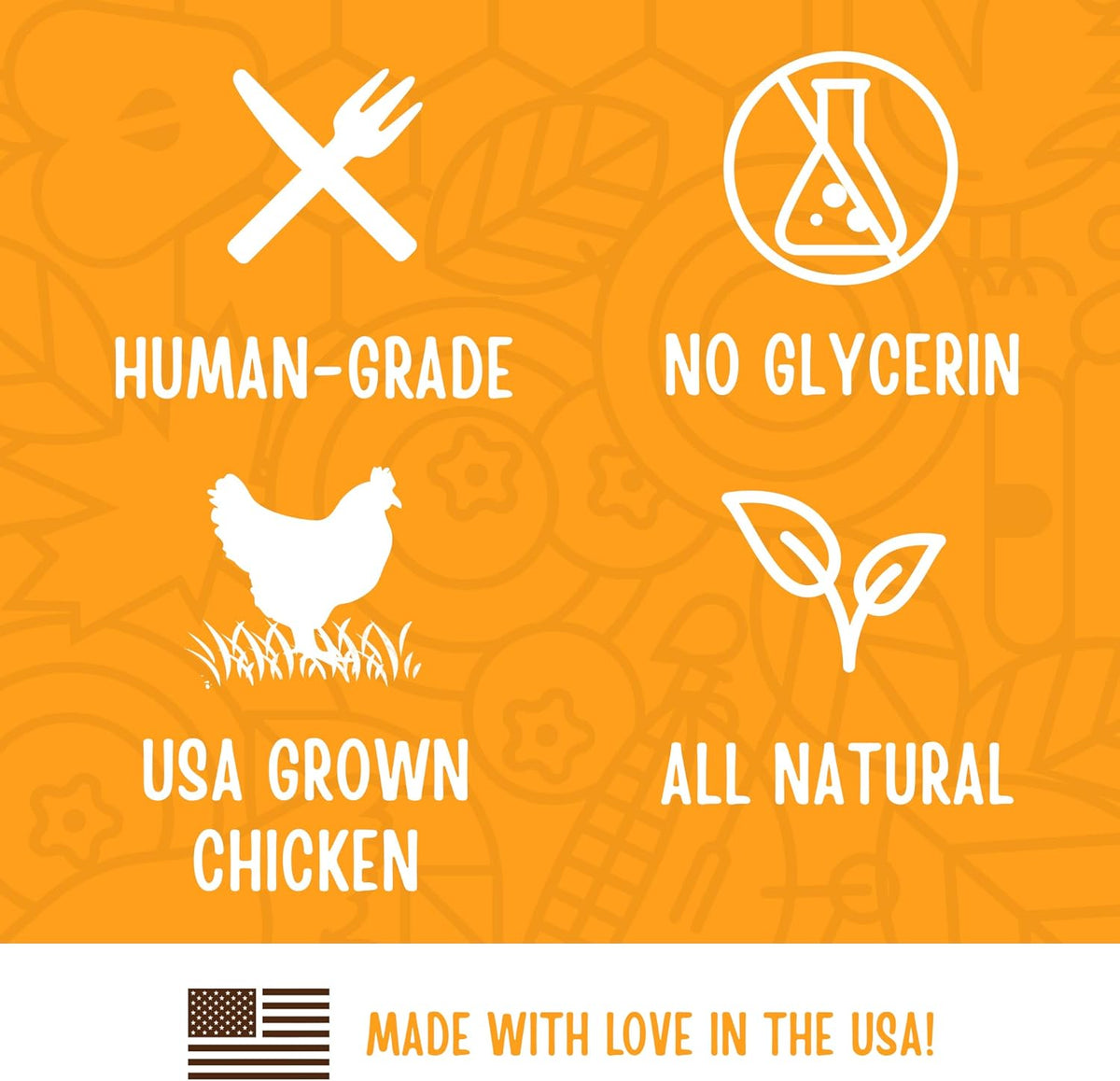 Full Moon All Natural Human Grade Dog Treats, Essential Chicken Savory Sticks, 16 Ounce
