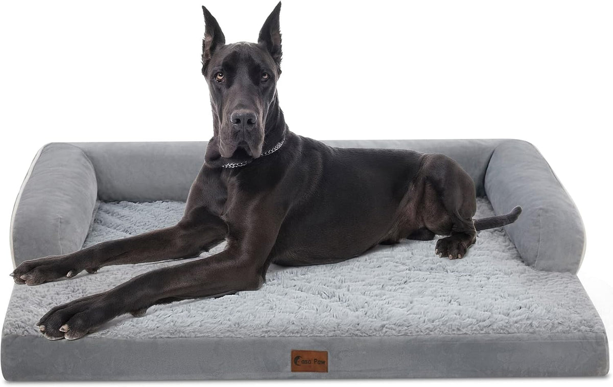XXL Dog Bed with Bolsters, Orthopedic Dog Beds for Extra Large Dogs, Waterproof Dogs Beds XLarge