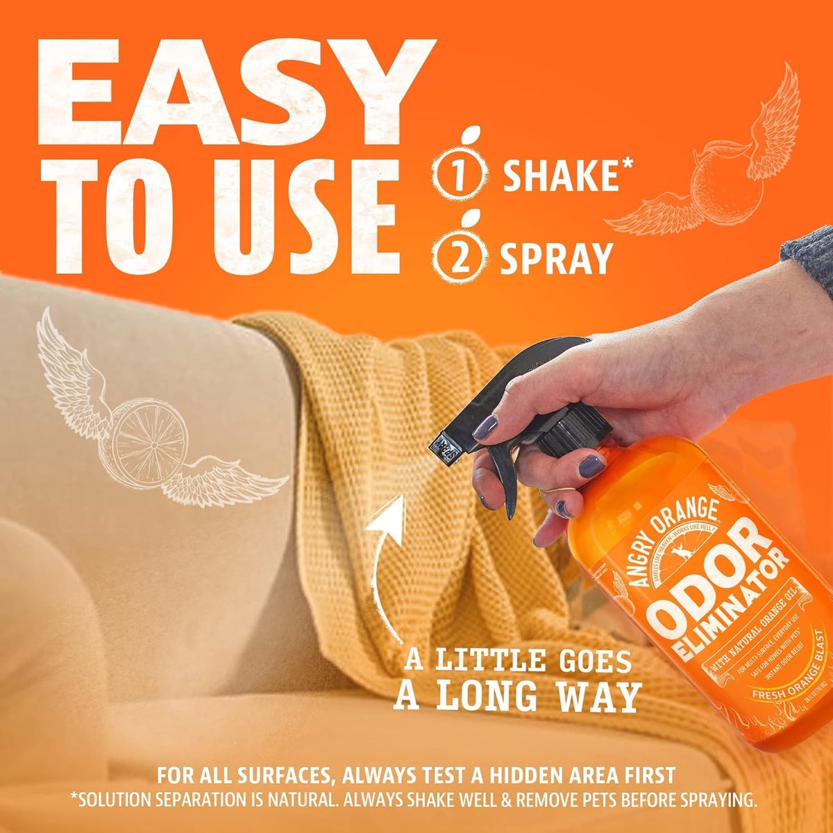 ANGRY ORANGE Pet Odor Eliminator for Dog and Cat Urine, Carpet Stains, and Strong Smells – Citrus