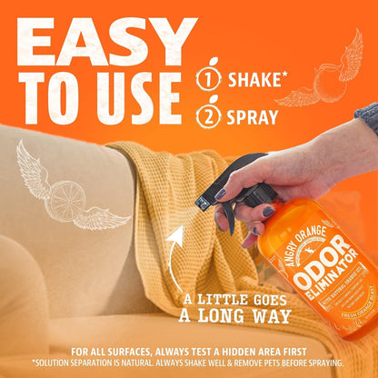 ANGRY ORANGE Pet Odor Eliminator for Dog and Cat Urine, Carpet Stains, and Strong Smells – Citrus