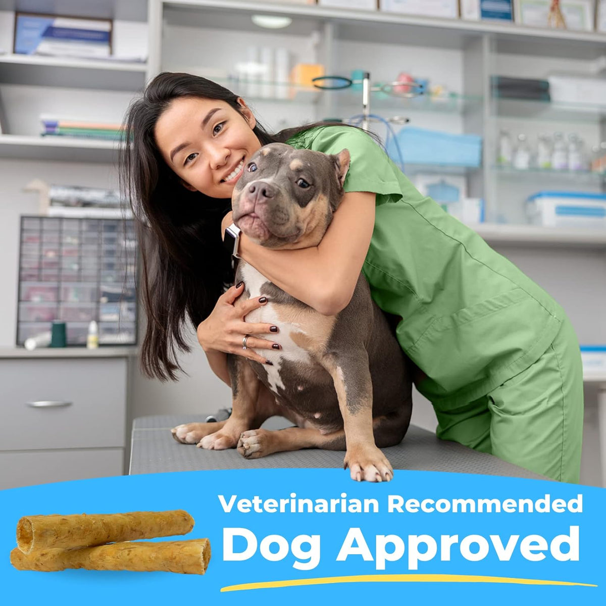 Tartar Shield Soft Rawhide Chews | Safe Dental Treats for Large Dogs | Vet VOHC Approved | Daily