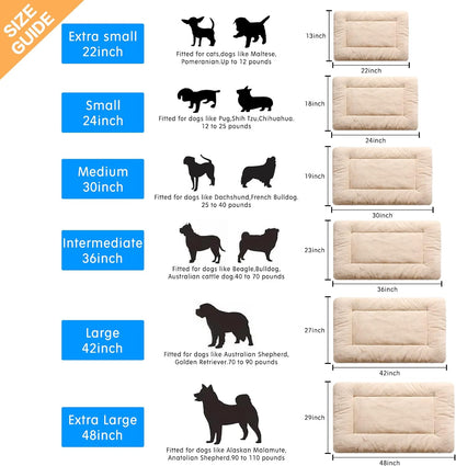 Dog Beds Crate Pad for Extra Small Dogs Ultra Soft Dog Crate Bed Washable & Anti-Slip Kennel Pad