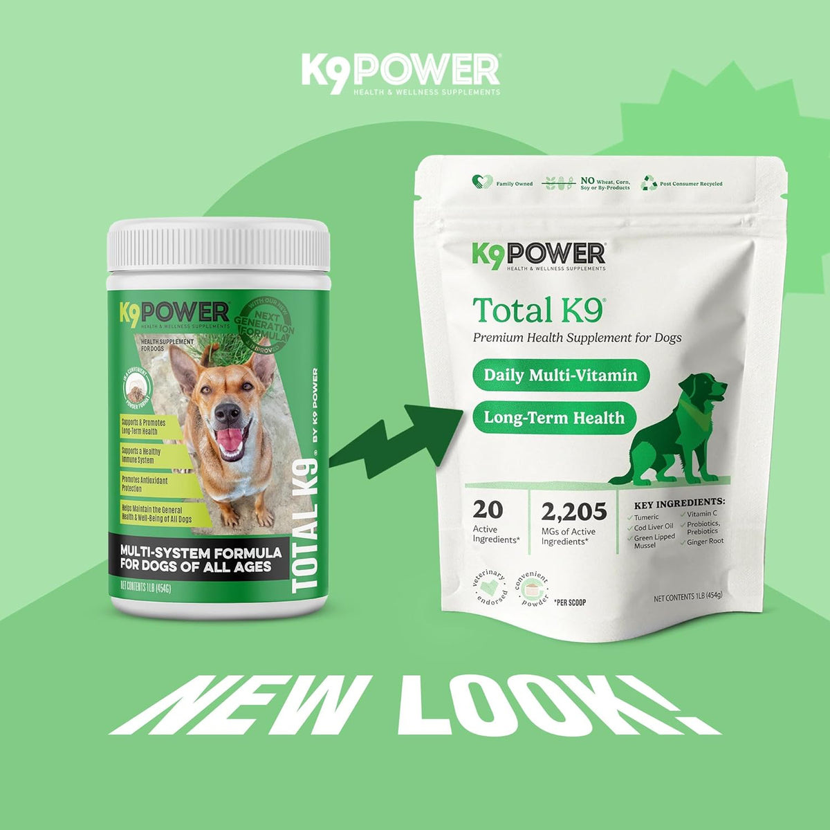 K9 Power Total K9 for Dogs 1lb - Supports Joint Health - Boosts Immune Function -Enhances Muscle