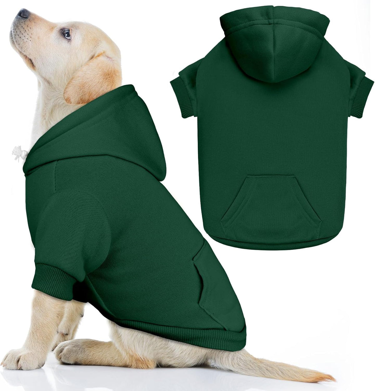 Dog Sweaters for Large Dogs Pet Sweater Solid Soft Brushed Fleece Dog Hoodie Clothes Pet Hoodie