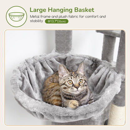 Globlazer Large Cat Tree Tower, Tall Cat Tree Condos for Indoor Cats Large Adult Cat Climbing Tower