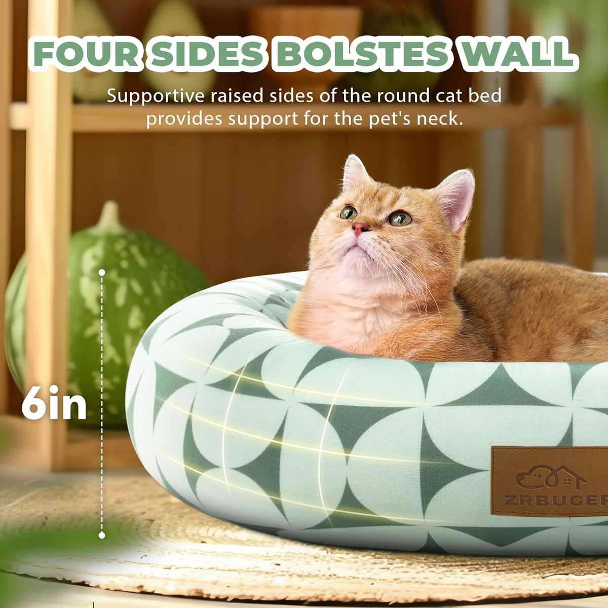 Cat Bed, 20In Dog Beds for Small Dogs, Calming Cat & Dog Beds for Indoor Pets, Pet Beds Comfortable