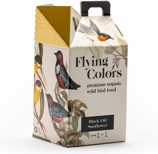 Flying Colors Premium Organic Wild Bird Seed | Black Oil Sunflower Seed | USDA Organic Ingredients