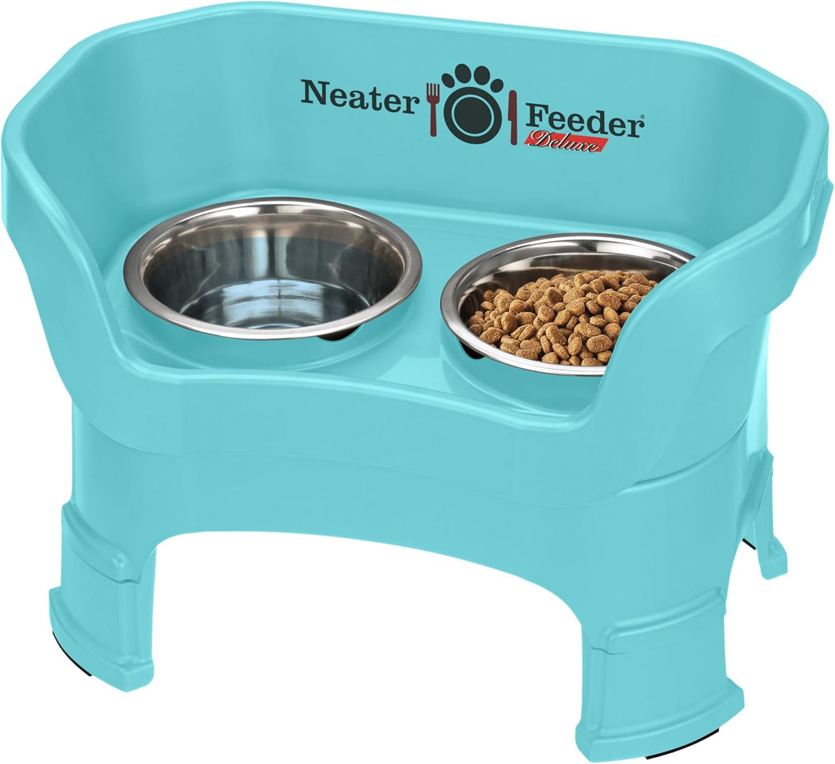 Neater Feeder Deluxe Mess Proof Dog Bowls Elevated Medium Sized Dogs (19-40 lbs) Made in USA, No