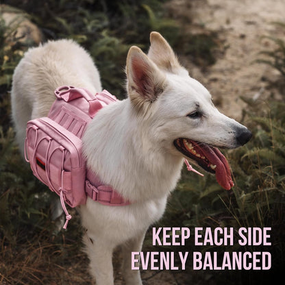 ONETIGRIS Dog Backpack for Medium & Large Dogs, Nylon Backpack for Dogs Tactical Pet Backpack with