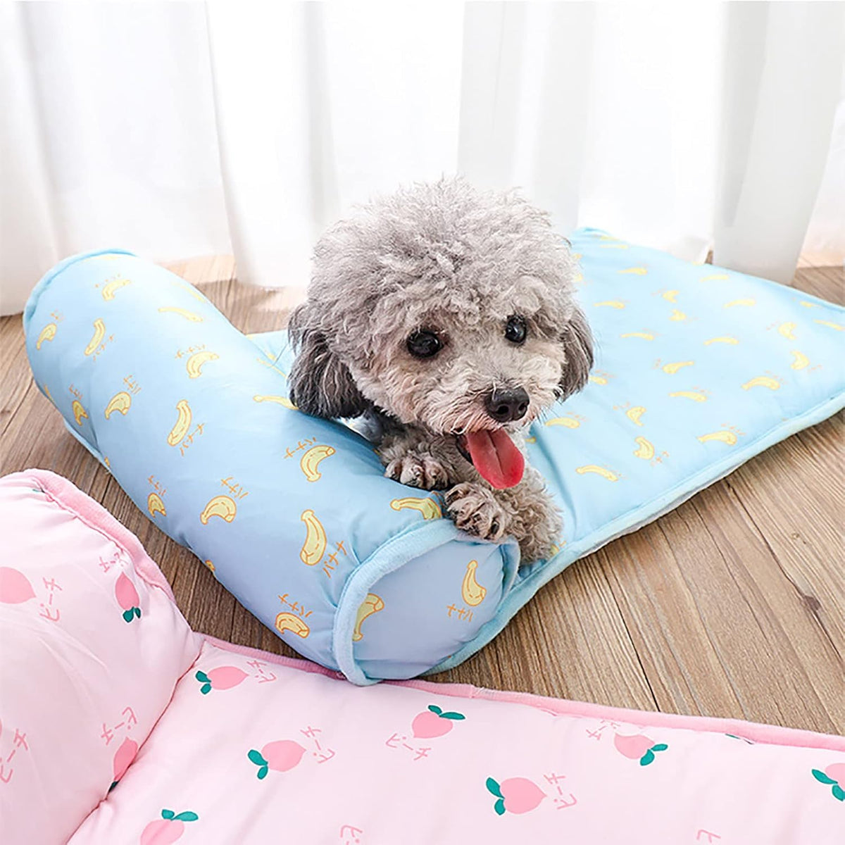 PUMYPOREITY Cooling Dog Mat, Self-Cooling Pad for Dogs & Cats, Blue, Medium, 15.7 x 23.6 x 1.9