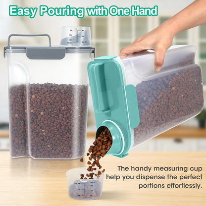 TBMax Pet Dog Cat Food Storage Containers 2 Pack 10 to 14 Lbs, Airtight Cat Food Dispenser with
