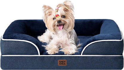 EHEYCIGA Orthopedic Dog Bed for Small Dogs, Waterproof Memory Foam Small Dog Beds with Sides