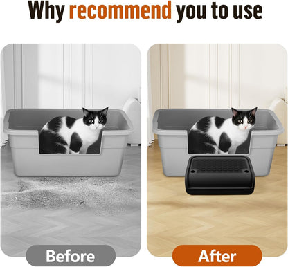 Cat Litter Box Step, Cat Litter Box Ramp Mat with Filter Function for Self-Cleaning Cat Litter Box