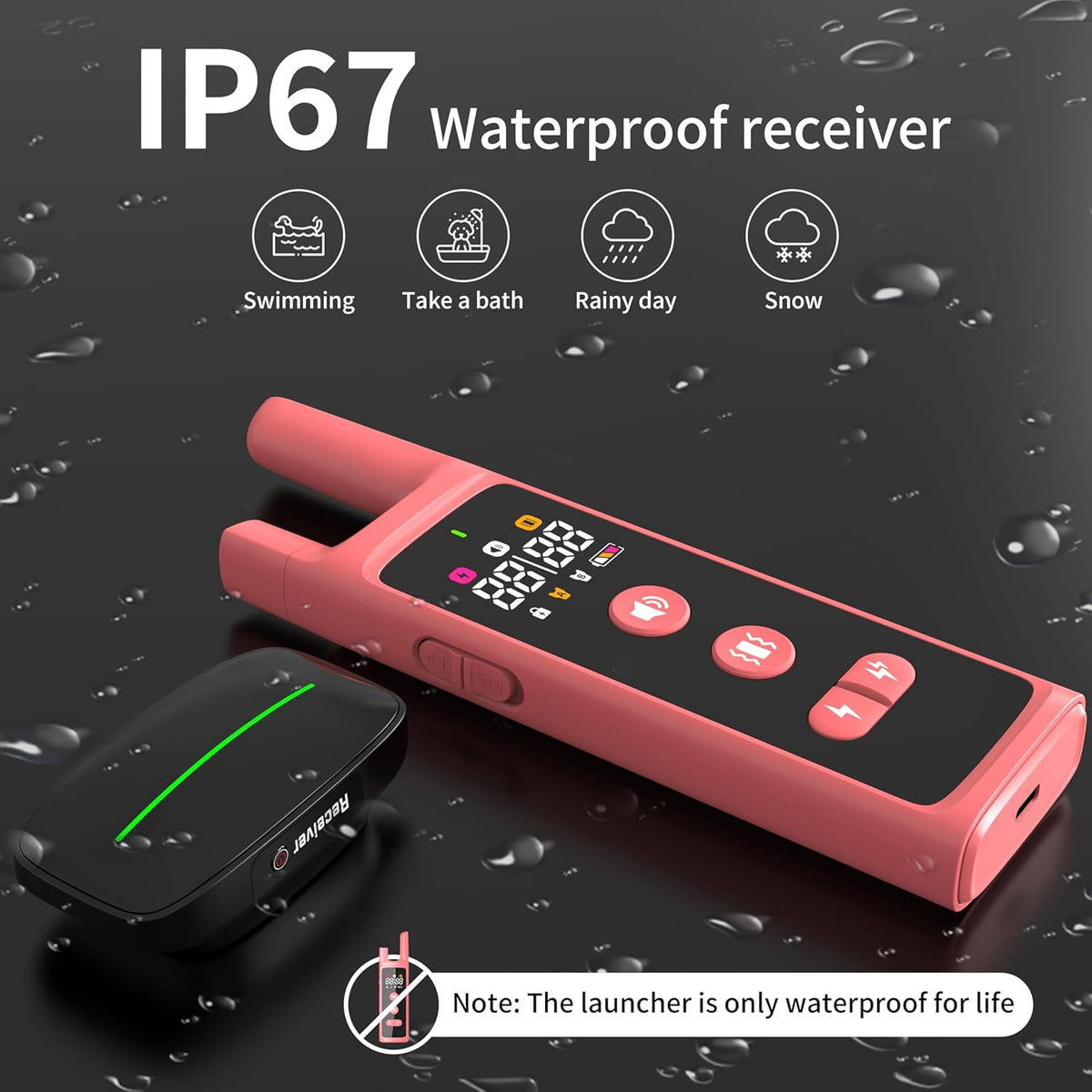 Dog Training Shock Collar 4000FT Dog Bark Collar with Remote IP67 Waterproof 4 Training Modes Beep