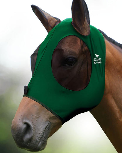 Harrison Howard Super Comfort Stretchy Fly Mask Large Eye Space with UV Protection Soft on Skin