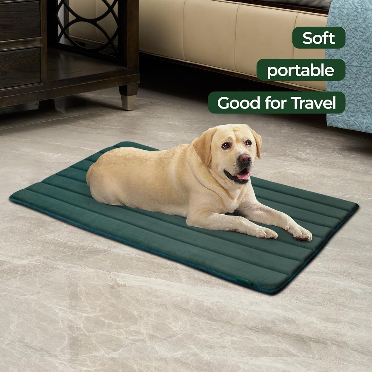 BALANCE Dog Crate Pad, Dog Foam Crate Mat Kennel Pad, Washable Water-Resistant Pet Bed Flat Dogs