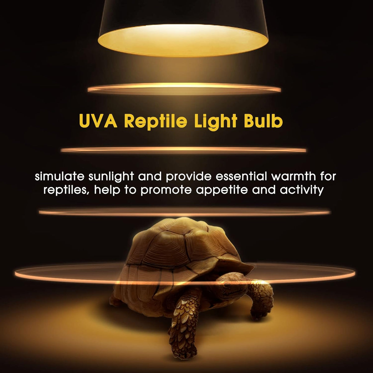 Reptile Heat Bulb 2 Pack, 75W UVA Reptile Light Bulbs, Dimmable Heat Lamp Bulbs Basking Spot Light