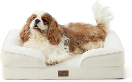 Bedsure Orthopedic Dog Bed Medium Size Dogs - Washable Medium Dog Cat Bed Waterproof, Comfort Pet