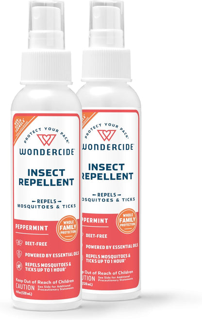 Wondercide - Mosquito, Tick, and Insect Repellent with Natural Essential Oils - DEET-Free Bug Spray